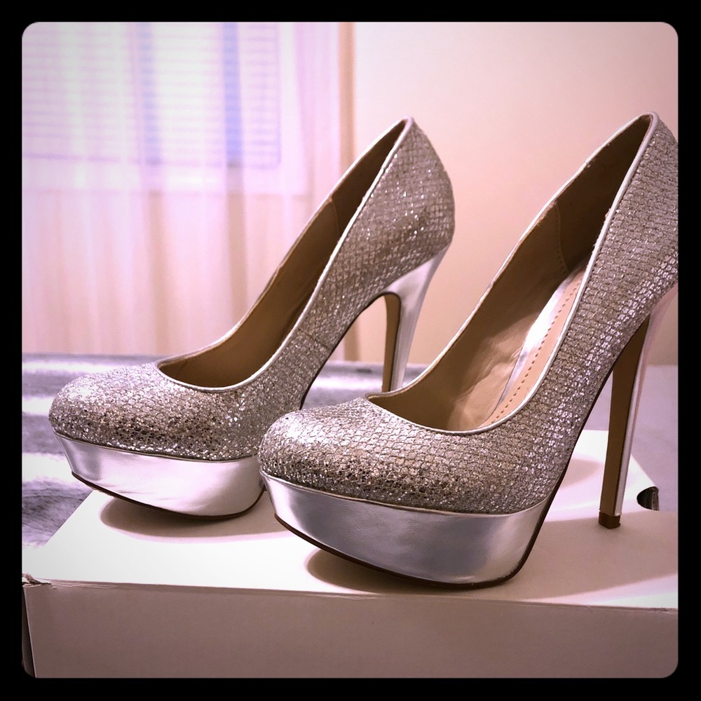 5 inches Silver Heels
